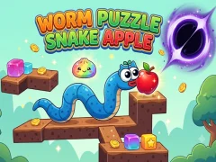 Lojë Worm Puzzle Snake Apple në internet