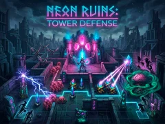 Jwèt Neon Ruins: Tower Defense sou entènèt