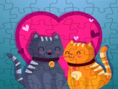 Spel Cats Love Jigsaw på nätet