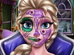 Elsa Scary Halloween Makeup เกมออนไลน์