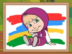 游戏Masha and the Bear Coloring Book在线