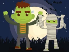 Vampires and Frankenstein Coloring — free online game