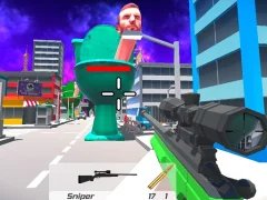 Skibidi Toilet FPS Shooting Survival — bezmaksas tiešsaistes spēle