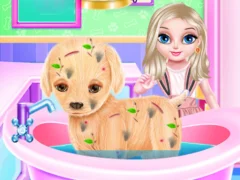 Гаме Baby Elsa Puppy Surgery онлајн