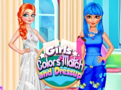Xogo Girls Colors Match and Dress up en liña