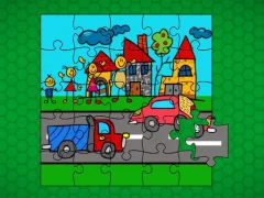 Spel Stick Family Fun Time Jigsaw på nätet