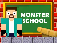 Herobrine vs Monster School — لعبة مجانية اون لاين