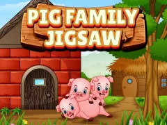 Xogo Pig Family Jigsaw en liña