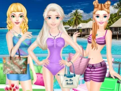 Xogo Girls Summer Vacation Fashion en liña