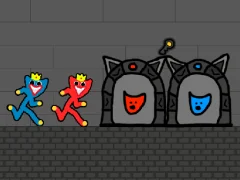 Red and Blue Stickman Huggy 2 — bezmaksas tiešsaistes spēle