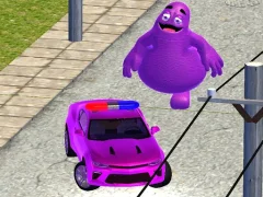 Grimace vs Police SuperCar — bezmaksas tiešsaistes spēle