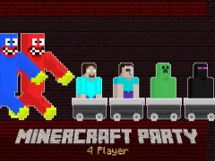 MinerCraft Party 4 Player — bezmaksas tiešsaistes spēle