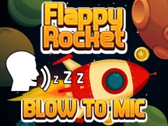 Гаме Flappy Rocket Playing with Blowing to Mic онлајн