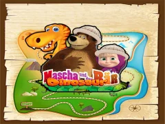 Cluiche Masha and The Bear dinosaur ar líne
