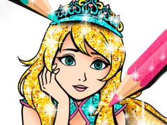 游戏Princess Coloring Book Glitter在线
