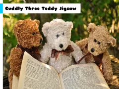Cuddly Three Teddy Jigsaw — لعبة مجانية اون لاين