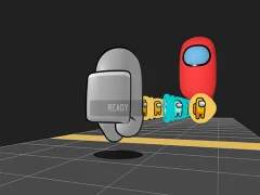 3D Among Us Rush — bezmaksas tiešsaistes spēle