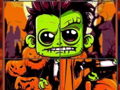Spel Franky & Vampire Halloween Puzzle på nätet