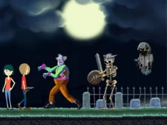 Creepy Clowns in the Graveyard — bezplatná online hra
