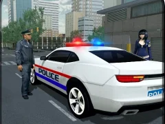 Xogo American Fast Police Car Driving Game 3D en liña
