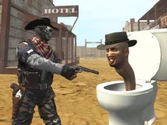Cowboy vs Skibidi Toilets — bezmaksas tiešsaistes spēle