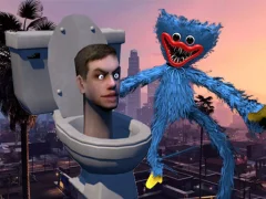Huggy Wuggy Fight Skibidi Toilet — bezplatná online hra