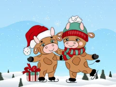 Logħba Cute Christmas Bull Difference onlajn