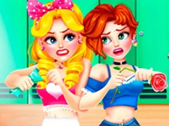 Xogo School Girls Battle Beauty Salon en liña