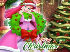 Xogo Ariel The Little Mermaid Christmas Dres Up en liña