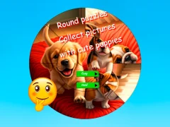 Round Jigsaw Puzzle Collect Pictures with Cute Puppies — لعبة مجانية اون لاين