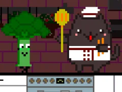 Cat Chef and Broccoli — bezmaksas tiešsaistes spēle