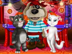 Talking Tom And Angela Halloween Party เกมออนไลน์