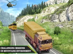 Xogo US Army Uphill Offroad Mountain Truck Game 3D en liña