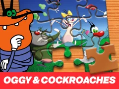 Oggy and the Cockroaches Jigsaw Puzzle — لعبة مجانية اون لاين