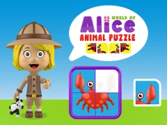 Spel World of Alice Animals Puzzle på nätet