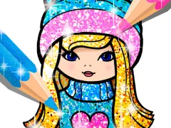 Girls Coloring Book Glitter  — free online game