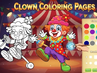 Clown Coloring Pages