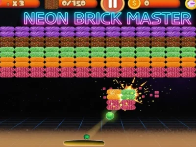 Neon Brick Blast Master