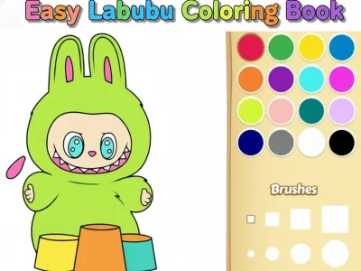 Easy Labubu Coloring Book