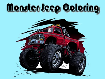 Monster Jeep Coloring