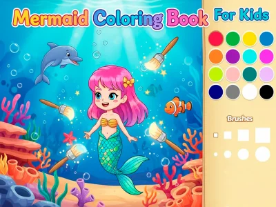 Mermaid Coloring Book For Kids