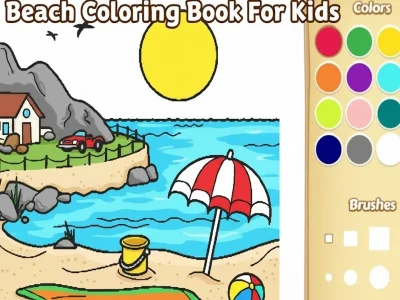 Beach Coloring Book For Kids