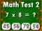 Math Test 2 — free online game