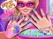 Superhero doll manicure