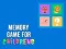 Memory Game for Childrens