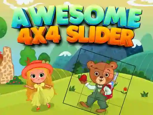 Awesome 4x4 Slider — free online game