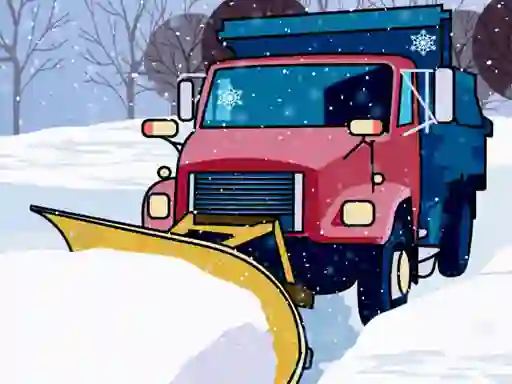 Hidden Snowflakes Plow Trucks — free online game