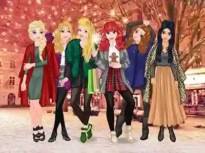 Princesses Christmas Rivals — free online game