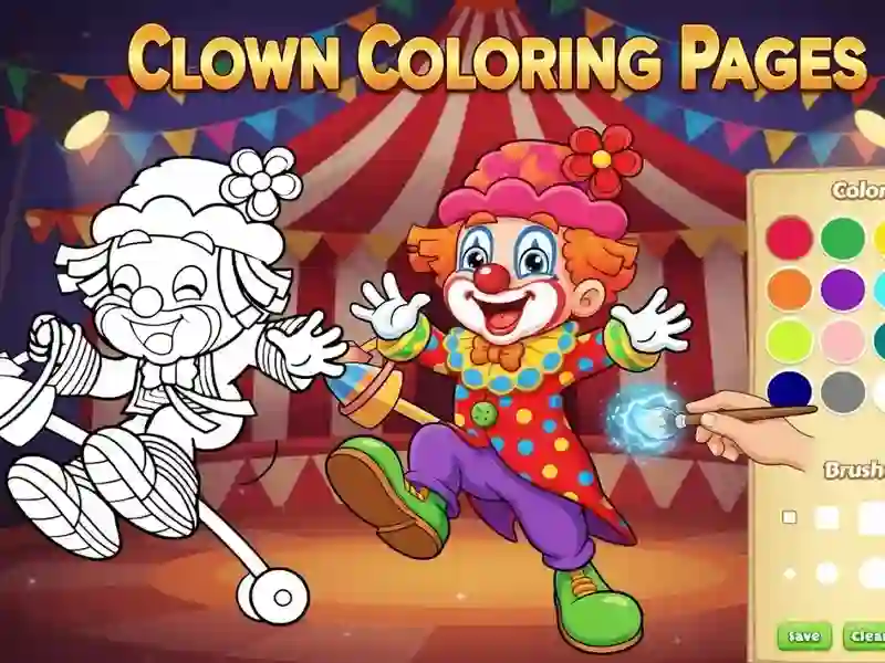 Clown Coloring Pages