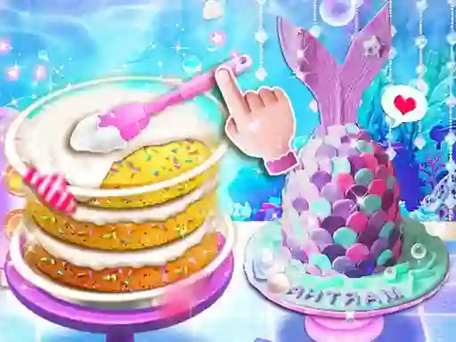 Unicorn Chef Mermaid Cake — free online game